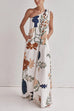 Camilladress Tie Knot One Shoulder Floral Print Maxi Dress