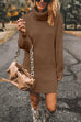 Camilladress Turtleneck Long Sleeves Ribbed Knit Sweater Dress(in 7 Colors!)