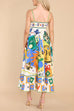 Camilladress Spaghetti Strap Empire Waist Soleil Print Swing Maxi Sundress