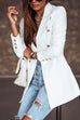 Camilladress Lapel Double Breasted Open Front Blazer Jacket