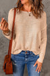 Camilladress Drop Shoulder Long Sleeves Solid Knitting Sweater