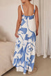 Camilladress Backless Ruffle Tiered Printed Maxi Cami Dress