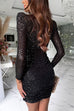 Camilladress Mesh V Neck Ruched Sequin Bodycon Mini Party Dress