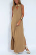 Camilladress Sleeveless V Neck Side Split Maxi Dress