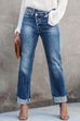 Camilladress High Waist Straight Leg Ripped Denim Pants