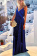 Camilladress Wrap V Neck Tie Waist Pleated Maxi Cami Party Dress