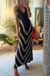 Camilladress Halter V Neck Ruffle Drape Front Printed Maxi Dress