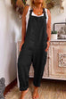 Camilladress Solid Baggy Pockets Tapered Overalls