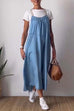 Camilladress Color Block Casual Cotton Linen Maxi Beach Dress