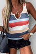 Camilladress V Neck Color Block Striped Summer Tank Top