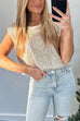 Camilladress Crewneck Sleeveless Loose Fit Sequin Top