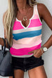 Camilladress V Neck Color Block Striped Summer Tank Top