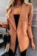 Camilladress Lapel Double Breasted Open Front Blazer Jacket