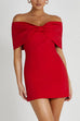 Camilladress Bow Off Shoulder Bodycon Mini Party Dress