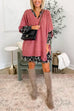 Chicest V Neck Loose Fit Solid Poncho Sweater