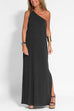 Camilladress Sleeveless One Shoulder Side Split Maxi Dress