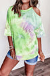 Camilladress Cold Shoulder Short Sleeve Tie Dye T-shirt