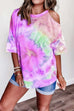 Camilladress Cold Shoulder Short Sleeve Tie Dye T-shirt