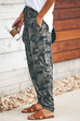 Camilladress Casual Pockets Drawstring Camo Joggers