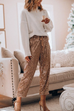 Camilladress Drawstring Mid Waist Glitter Sequin Pants