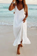 Camilladress Fashion Style V Neck Ruffle Cami Beach Dress