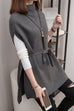 Camilladress Mockneck Sleeveless Tie Waist Knitting Top