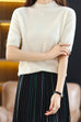 Camilladress Fashion Style Mockneck Half Sleeve Cozy Sweaters